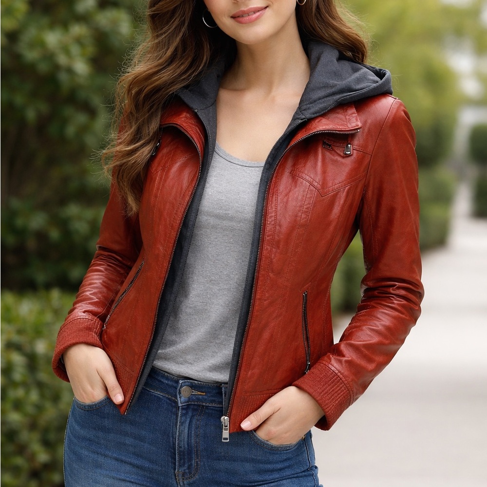 Danier Women's Rich Brown Leather Jacket